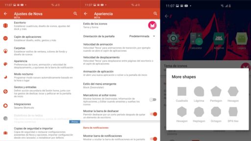Asi luce Nova launcher en la prueba de iconos de estilo Android 11