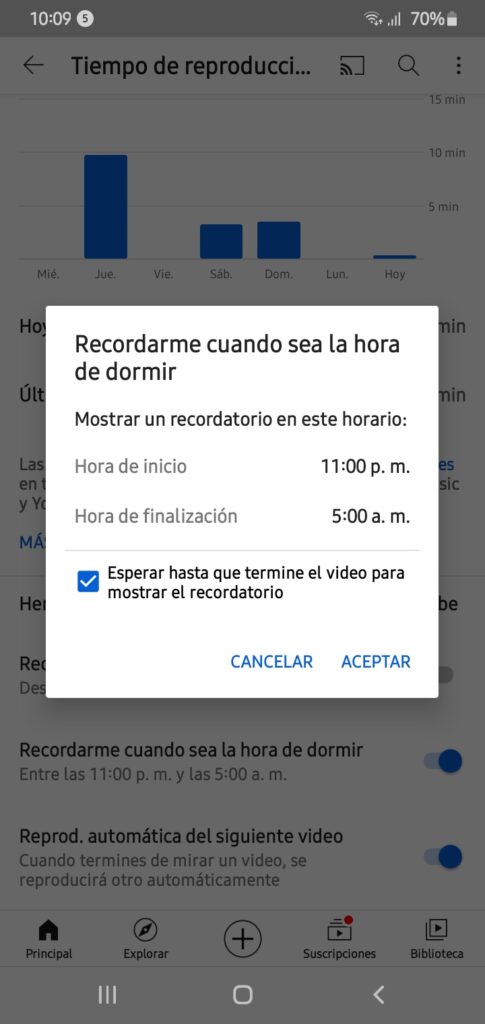 ¿Cómo saber cuánto tiempo estoy en Youtube?